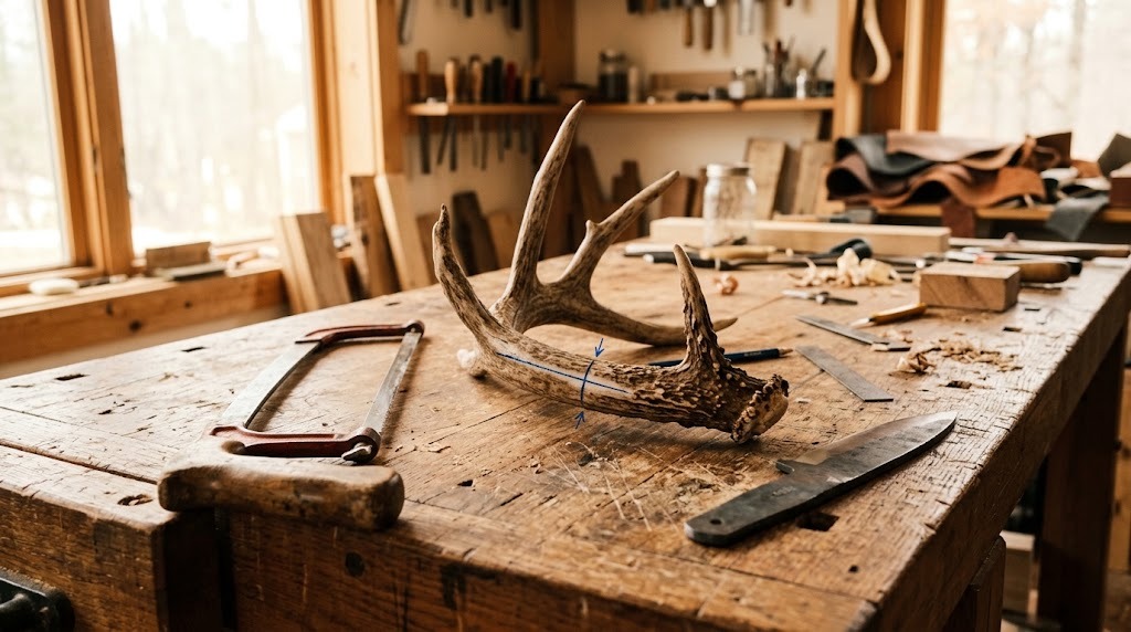 Choose and cut the antler